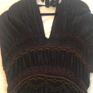 Free people dress with rainbow thread